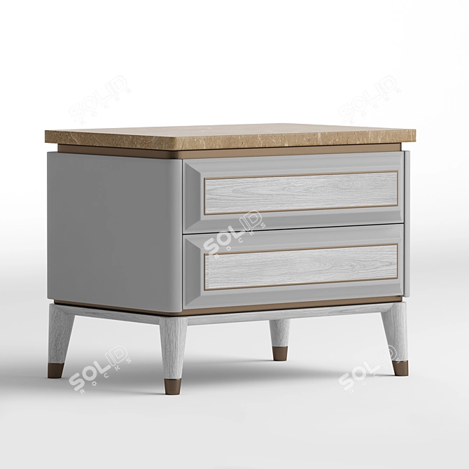 Cipriani Homood Blue Moon Nightstand 3D model image 1