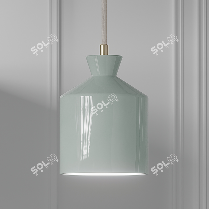 Elegant Ceramic Pendant Lamps 3D model image 2
