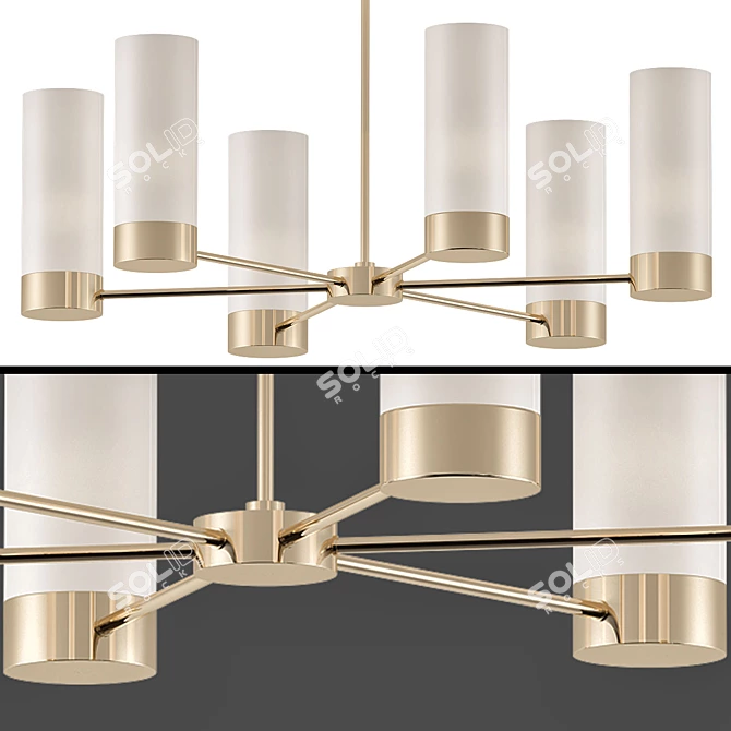 Elegant Crystal Glow Chandelier 3D model image 1