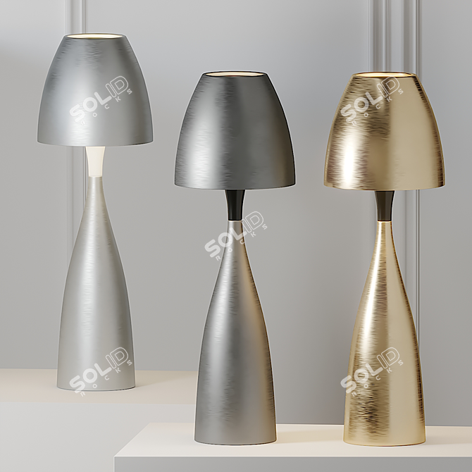 Elegant Belid Anemon Lamp 3D model image 1