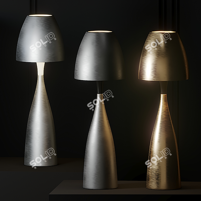 Elegant Belid Anemon Lamp 3D model image 2