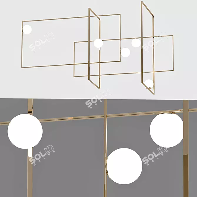 Stunning Mondrian Glass Ceiling 3D model image 1