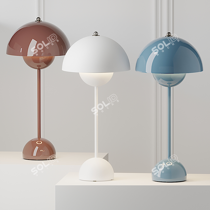 FlowerPot VP3: Stylish Table Lamp 3D model image 1