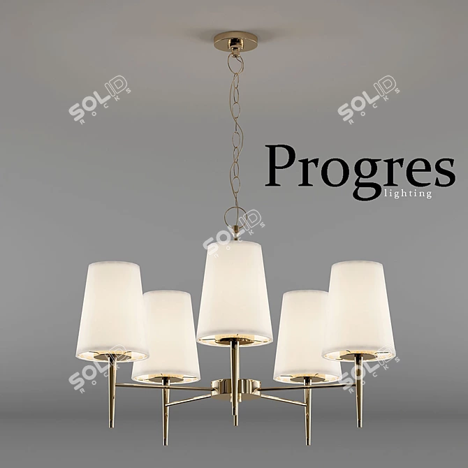 Elegant Palacio 5-Light Chandelier 3D model image 1
