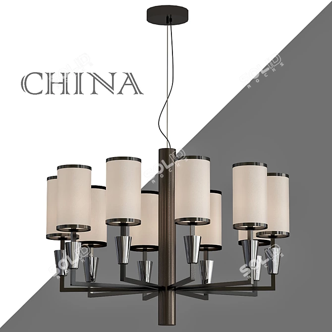 Elegant Illumination: Chandelier China 3D model image 1