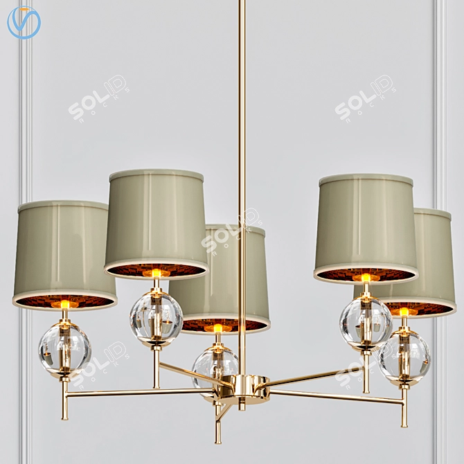 Elegant Illumination: Robert Abbey Chandeliers 3D model image 1