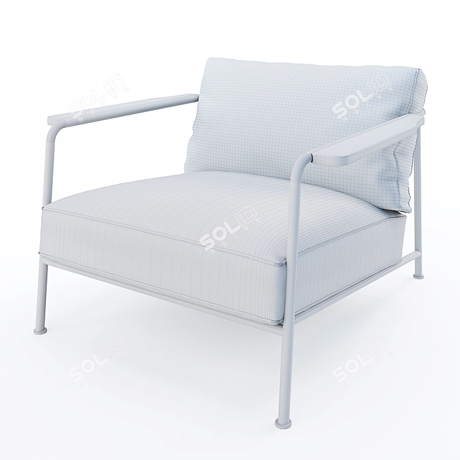 Aero Chair and Stool Set 3D model image 3