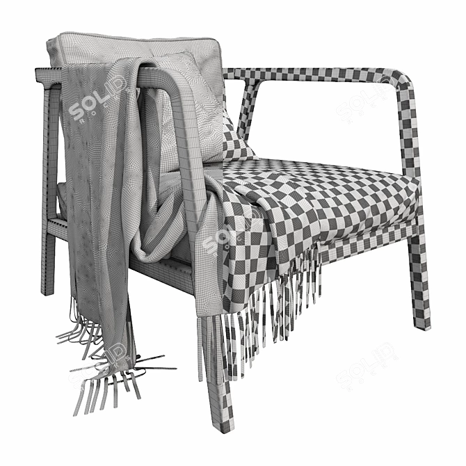 Flexx Outdoor Seat: Stylish and Comfortable 3D model image 3