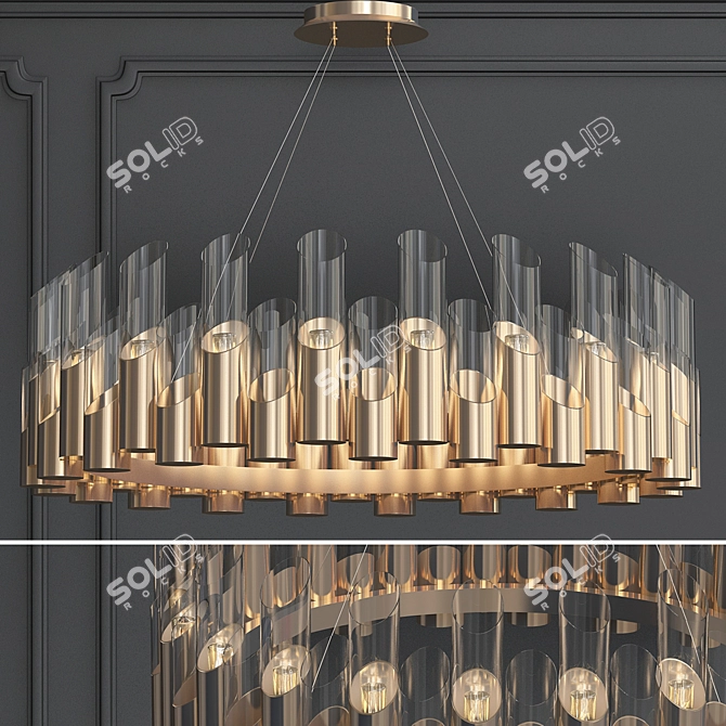 Kebo Luna Modern Loft Chandelier 3D model image 1