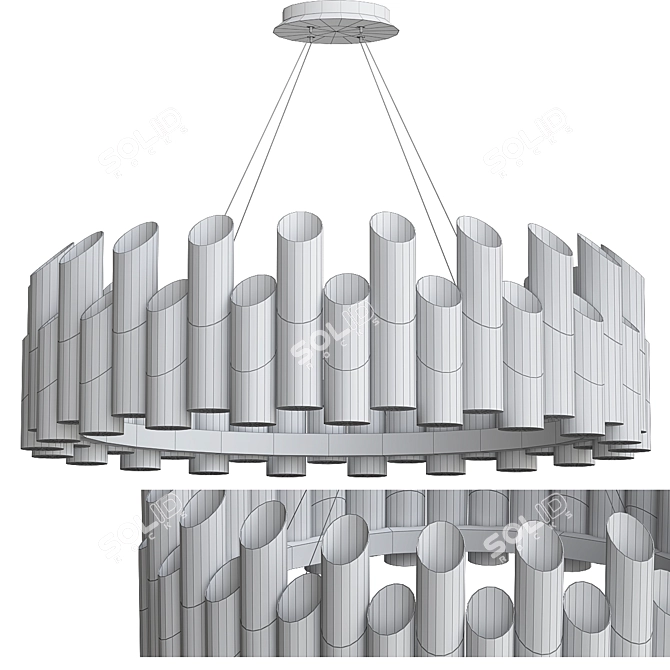 Kebo Luna Modern Loft Chandelier 3D model image 2