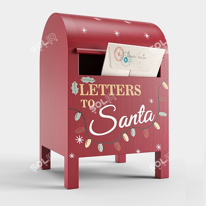 Santa's Letter Box: Magical Christmas Wish Repository 3D model image 1