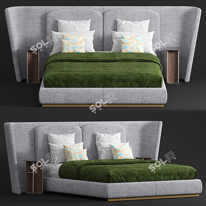 Luxury Paris Paname Bed - Roche Bobois 3D model image 1