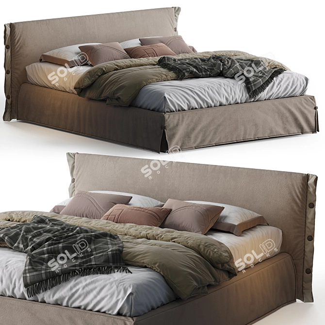 Lecomfort Gaucho Bed: Sleek and Stylish Sleep Solution 3D model image 1