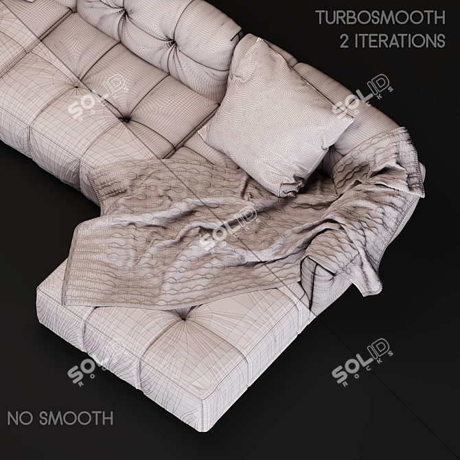 Natuzzi Herman Sofa: Modular & Stylish 3D model image 3