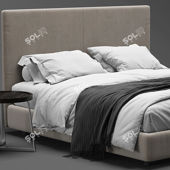 Sleek Oltre Bed: Versatile Elegance 3D model image 3