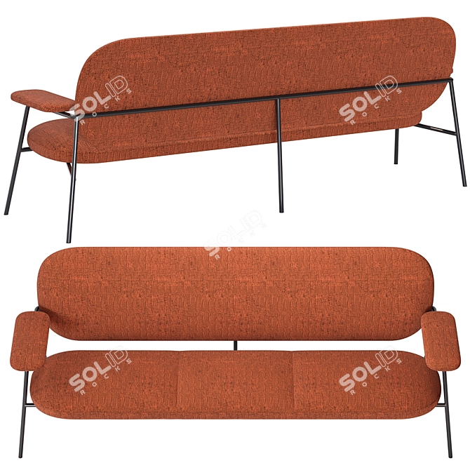 Philo Sofa by Saba Italia: Timeless Elegance for Your Living Space 3D model image 2