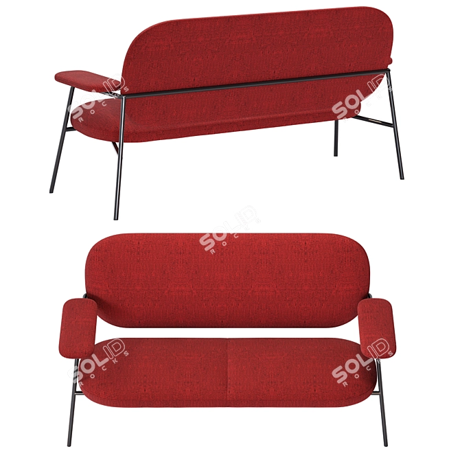 Saba Philo Italian Sofa - Modern Elegance 3D model image 2