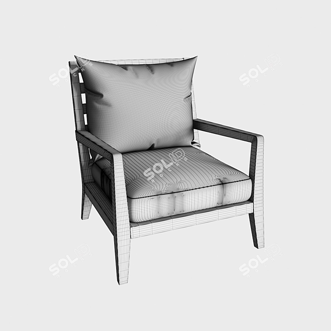 Luxury Amelie Armchair by Giulio Marelli 3D model image 3