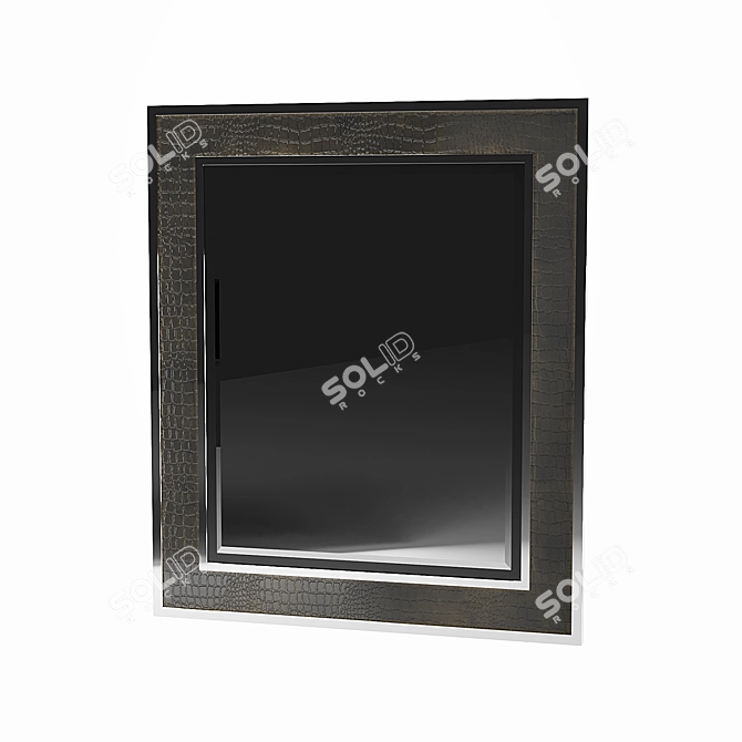 Faux Crocodile Mirror: Ralph Lauren City Modern 3D model image 1