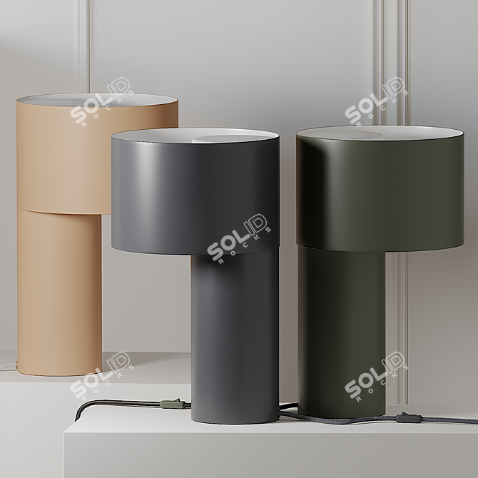 Tangent Table Lamp: Sleek Illumination in 3 Colors 3D model image 1