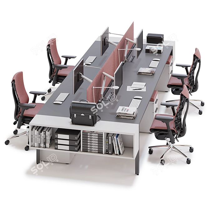 Modernize Your Workspace with Herman Miller Layout Studio (v5) 3D model image 2