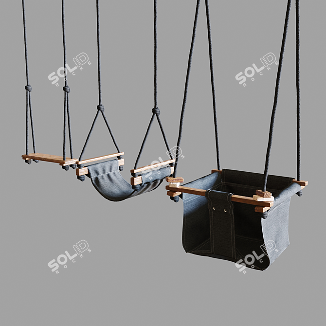 Solvej Swings: PBR Perfect 3D model image 1