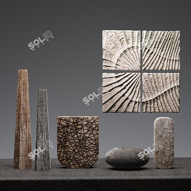 Exquisite Decor Set 3D model image 1