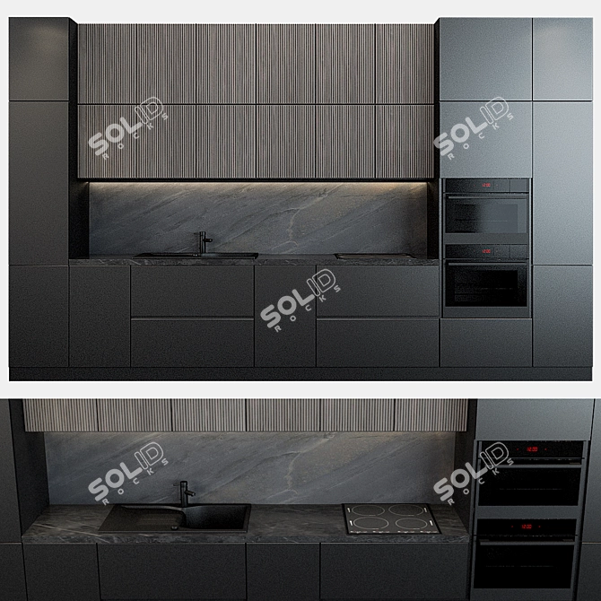 Sleek Kitchen Upgrade 3D model image 1