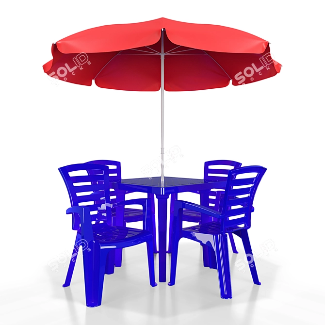 Sorrento Outdoor Dining Set 3D model image 1