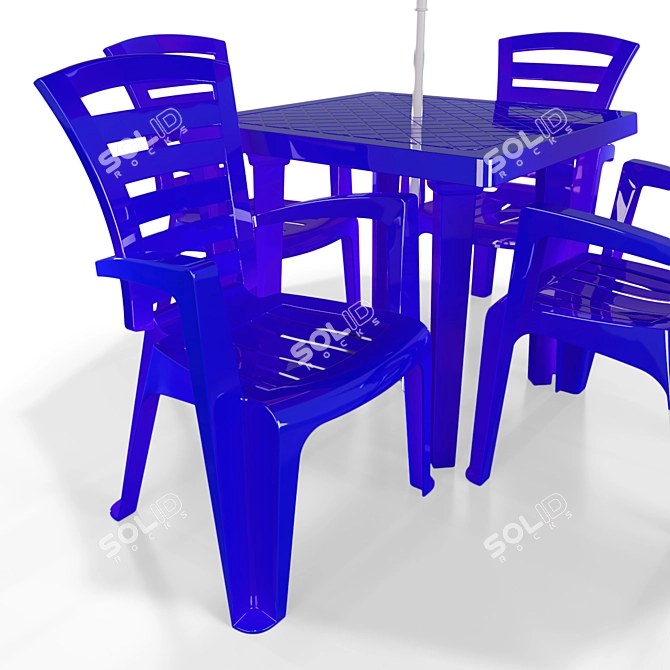 Sorrento Outdoor Dining Set 3D model image 2