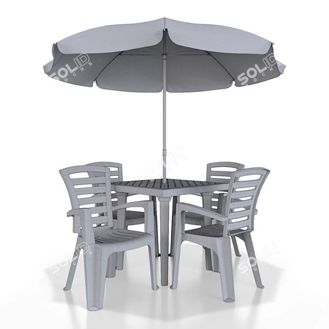 Sorrento Outdoor Dining Set 3D model image 3