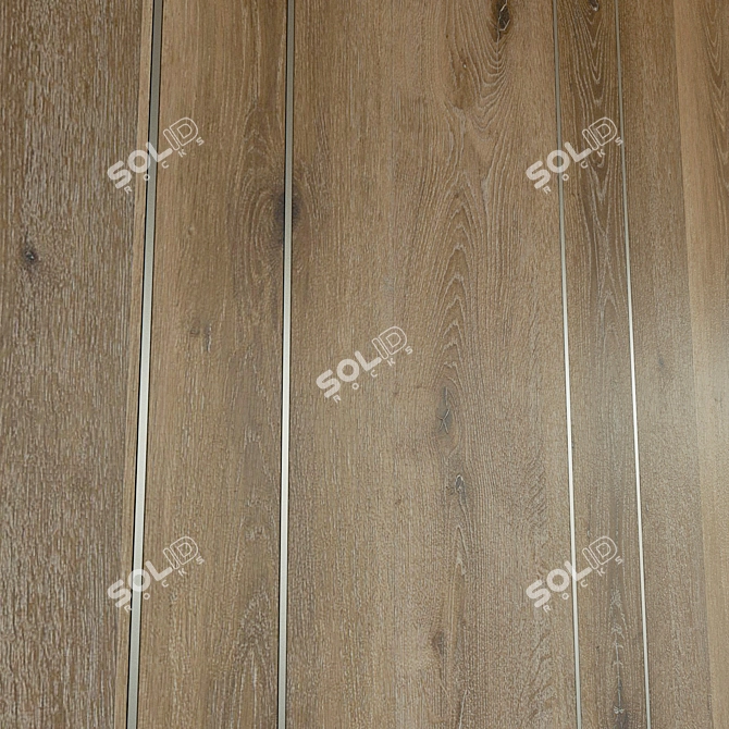 Wooden 3D Wall Panel: Decorative, High Resolution Texture 3D model image 3