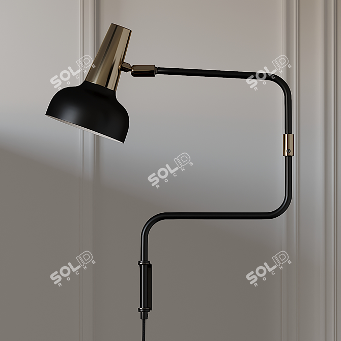 Title: Elegant Ray Wall Sconce 3D model image 1