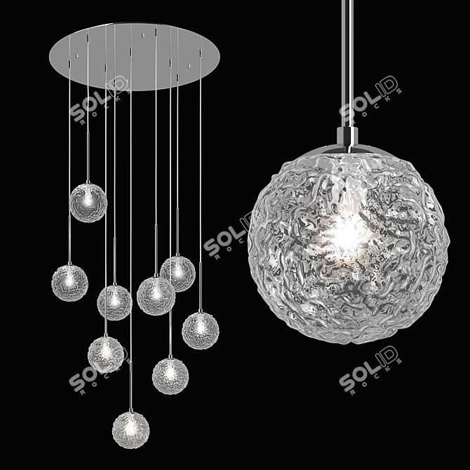 Modern Bari Lightstar Chandelier 3D model image 2