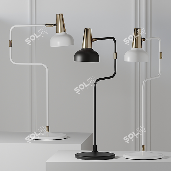 Sleek Ray Table Lamp - BANKERYD 3D model image 1