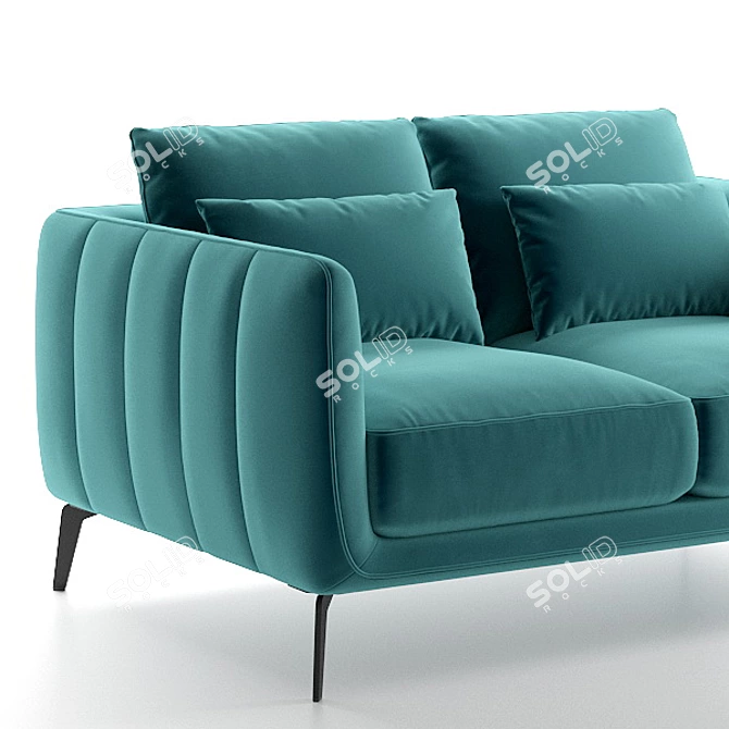 Amsterdam Double Sofa: Stylish And Comfy 3D model image 2