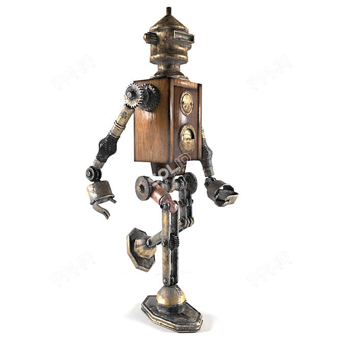 Steampunk Poly Robot - 3D Model 3D model image 2