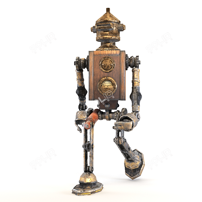 Steampunk Poly Robot - 3D Model 3D model image 5