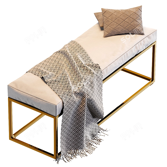Modern Kubo Bench with Stylish Design 3D model image 2