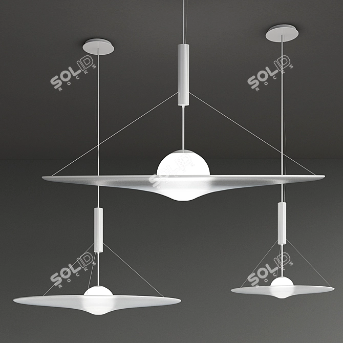 Sleek and Stylish MANTO Pendant 3D model image 2
