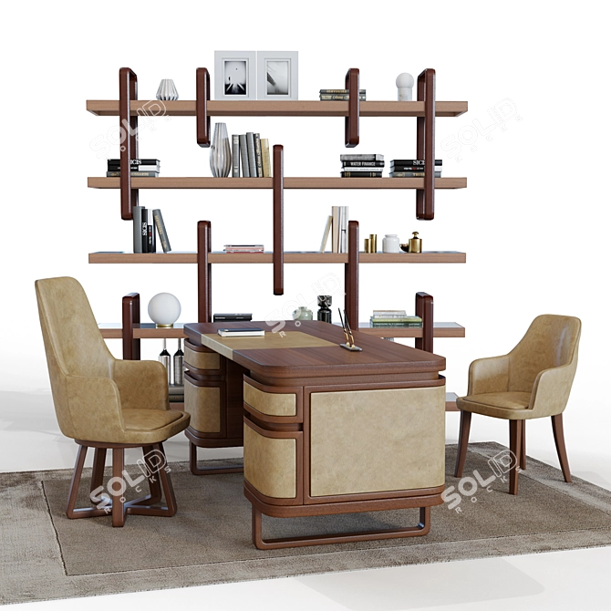 Luxury Office Furniture Collection 3D model image 1