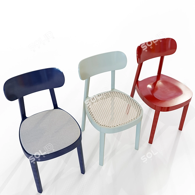 Thonet 118 Glossy Chair: Sleek and Stylish Design 3D model image 3