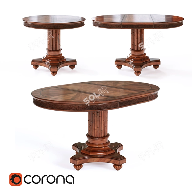 CAYMAN Kitchen Table Set - Stylish and Functional 3D model image 1