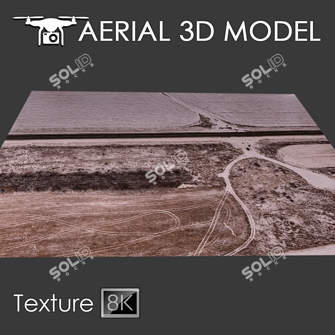 Aerial Topography Scan: Detailed 3D Model 3D model image 1