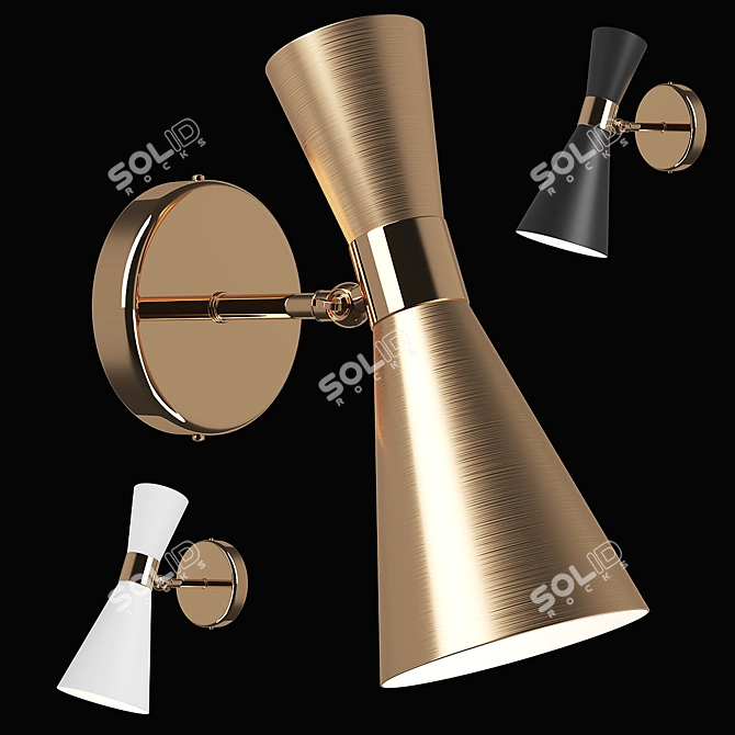 Dumo Lightstar Brass Wall Sconce 3D model image 2