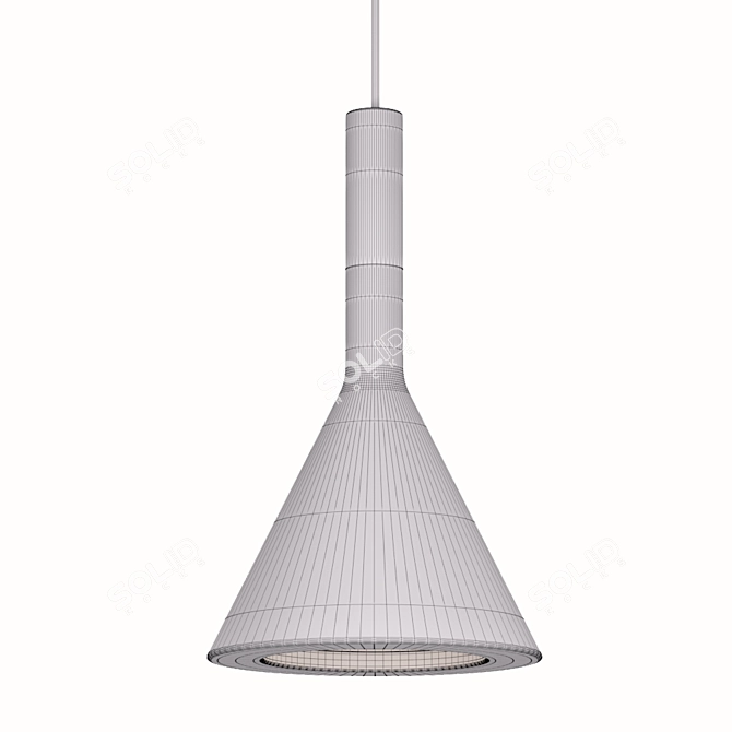 Sleek Gray Ceiling Lamp Aplomb 3D model image 2