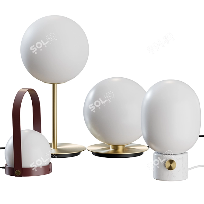 Modern Table Lamps: TR Bulb, Carrie, JWDA 3D model image 1