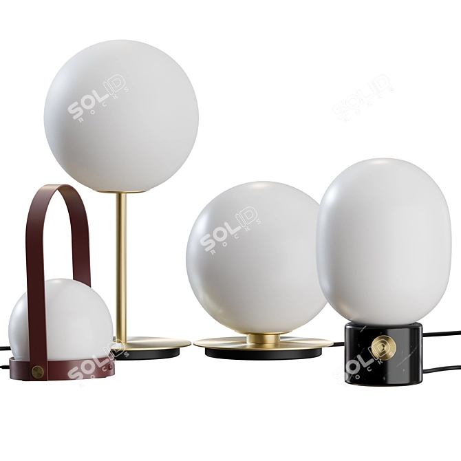 Modern Table Lamps: TR Bulb, Carrie, JWDA 3D model image 2