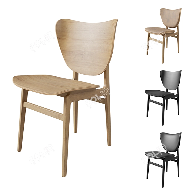 Norr11 Elephant Chair: Stylish Dining Seating 3D model image 1