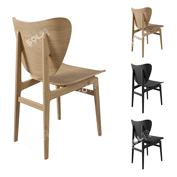 Norr11 Elephant Chair: Stylish Dining Seating 3D model image 2
